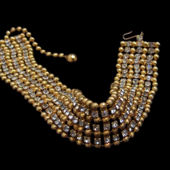 SOLD EBAY Kenneth Jay Lane Vintage Rhinestone Choker - Picture 4 of 9